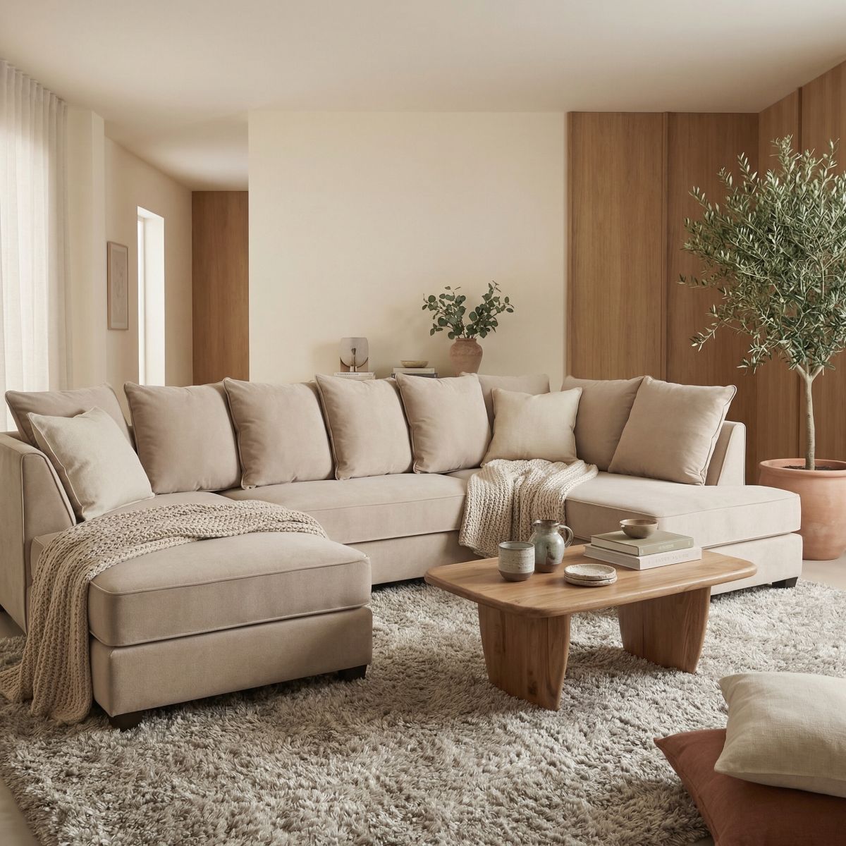 Miami U-Shape  Sofa Scatter Back Cushions