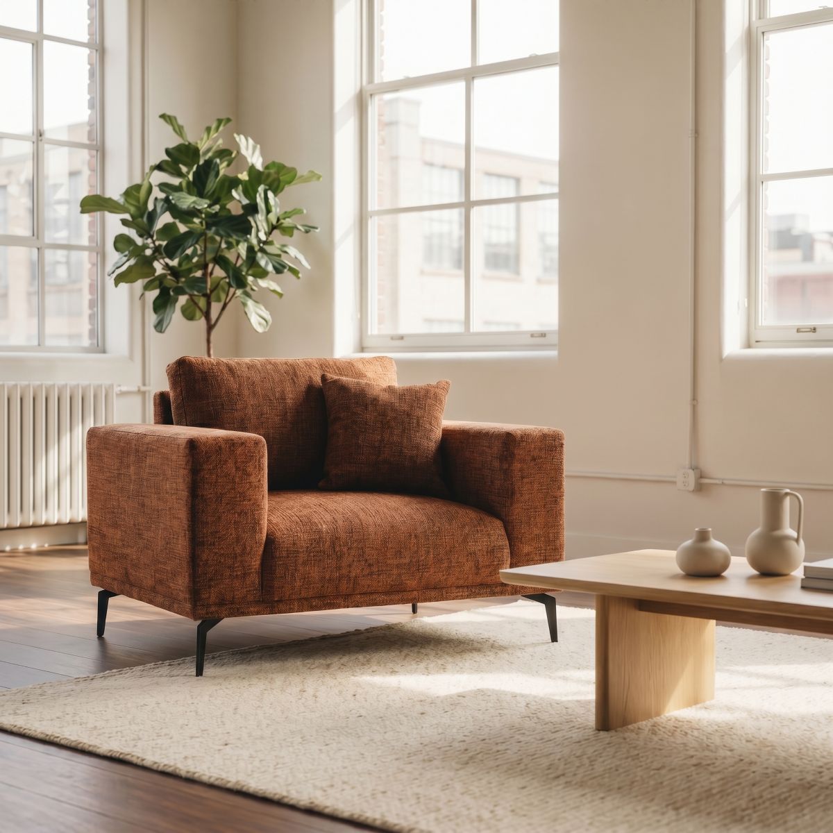 River Fabric Armchair Wide Choice Choice Colours & Fabrics 