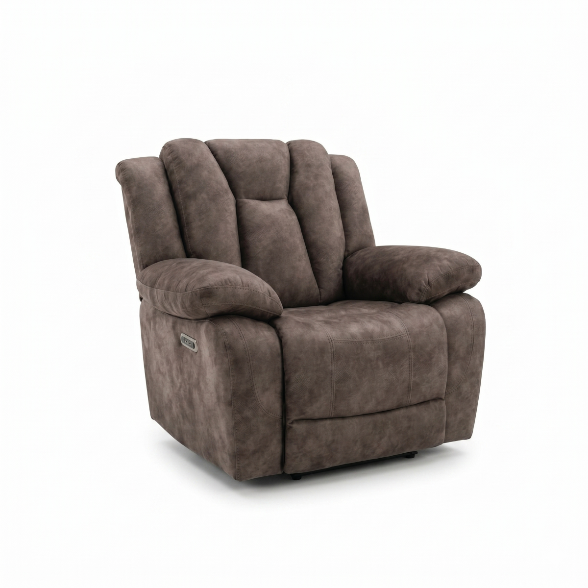 Halle Power Recliner Fabric Armchair Sofa in Fawn Colour