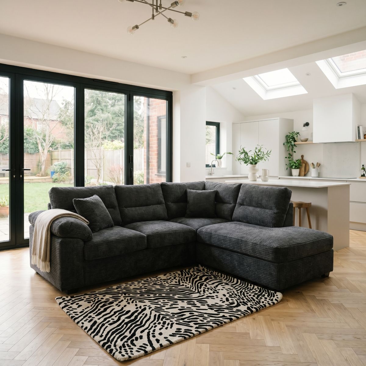 Alexis Fabric Sofa Range Corner Chaise RHF  - Wide choice of luxury fabrics & colours