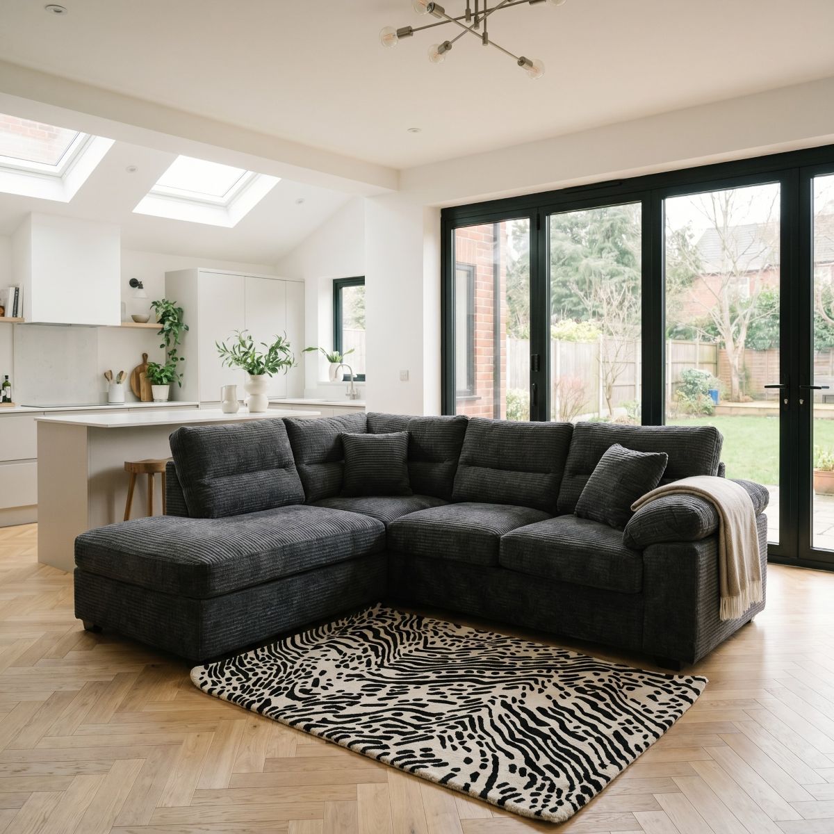 Alexis Fabric Sofa Range Corner Chaise LHF  - Wide choice of luxury fabrics & colours