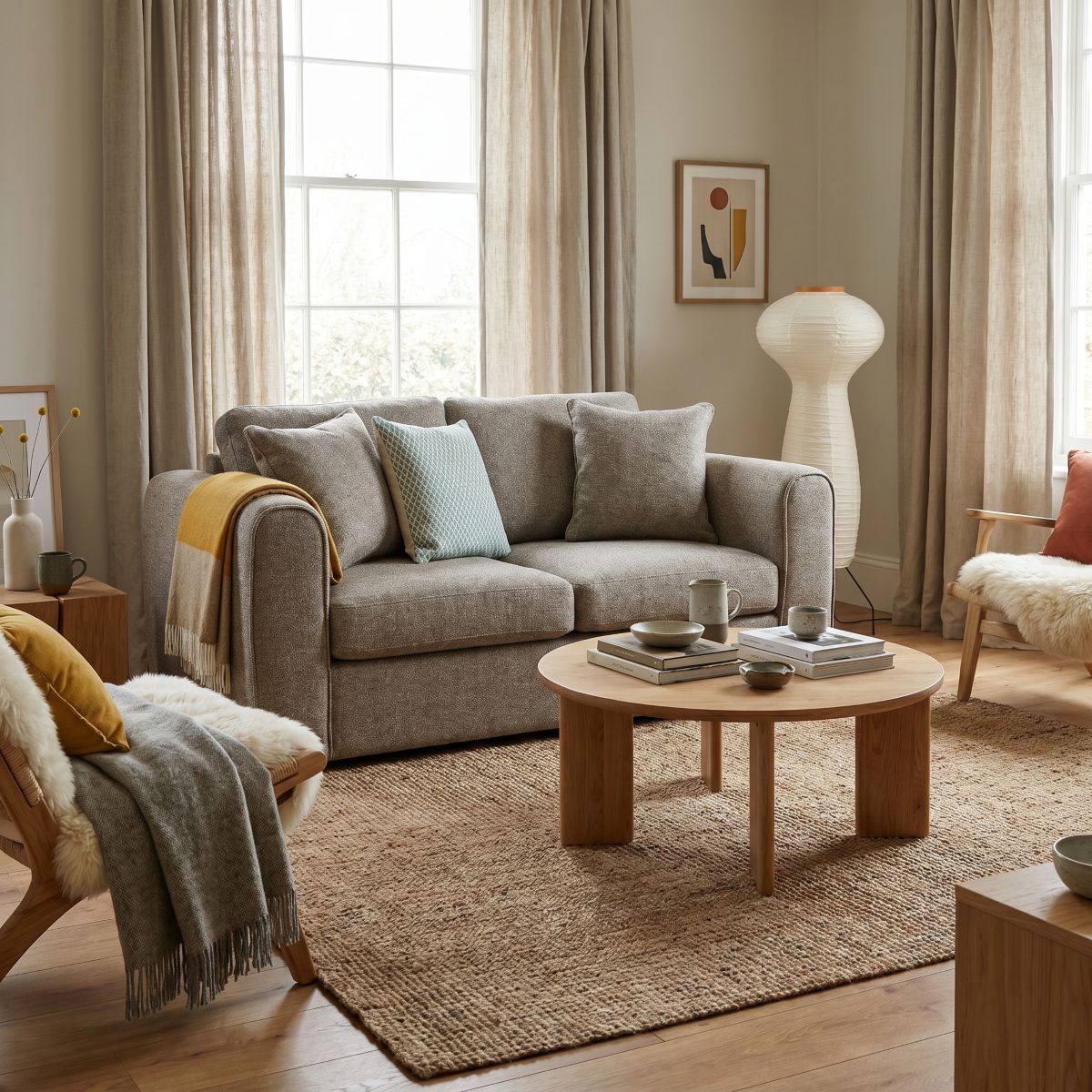 Narla Fabric 2 Seater Sofa Wide Choice Fabrics & colours 