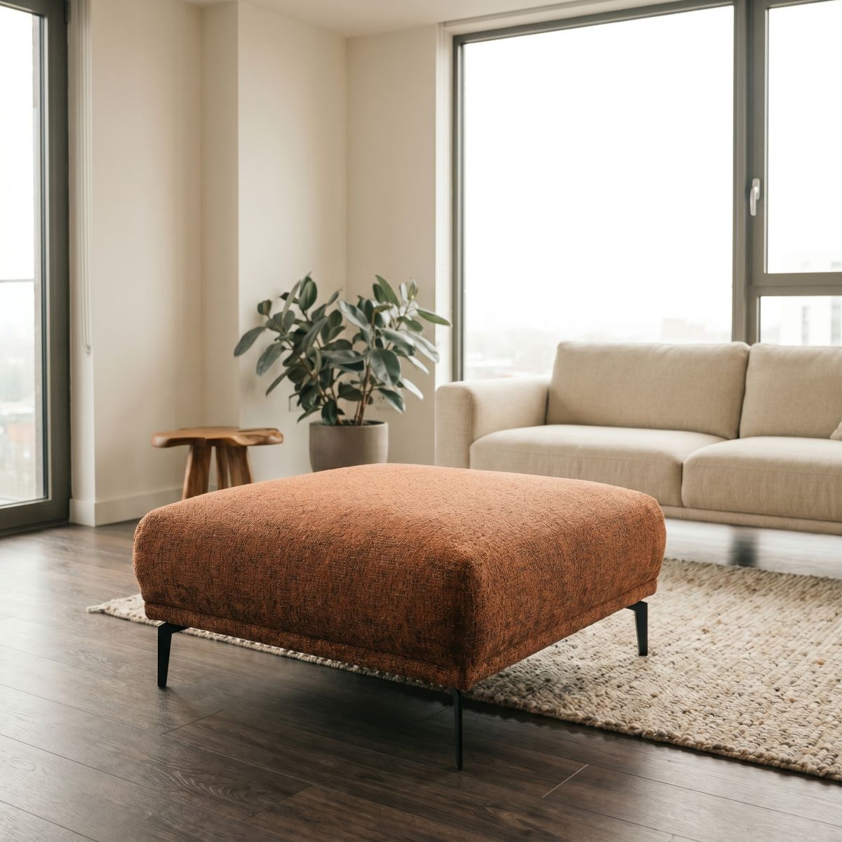 River Fabric Footstool Wide Choice Choice Colours & Fabrics 