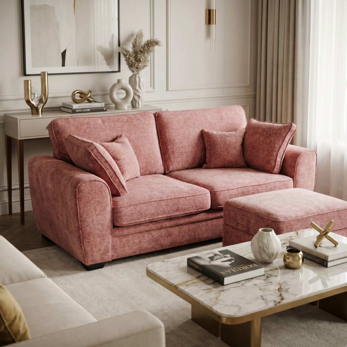 Buckingham Fabric 2 Seater Wide Choice Colours & Fabrics