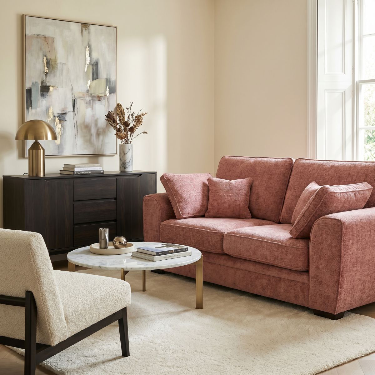 Buckingham Fabric 3 Seater Wide Choice Colours & Fabrics