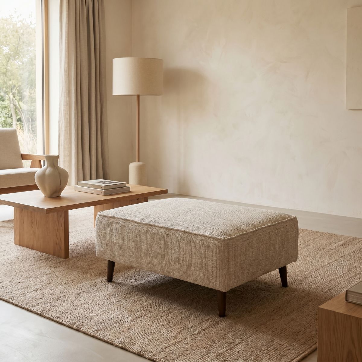 Paige Fabric Footstool Wide Choice Colours & Fabrics 