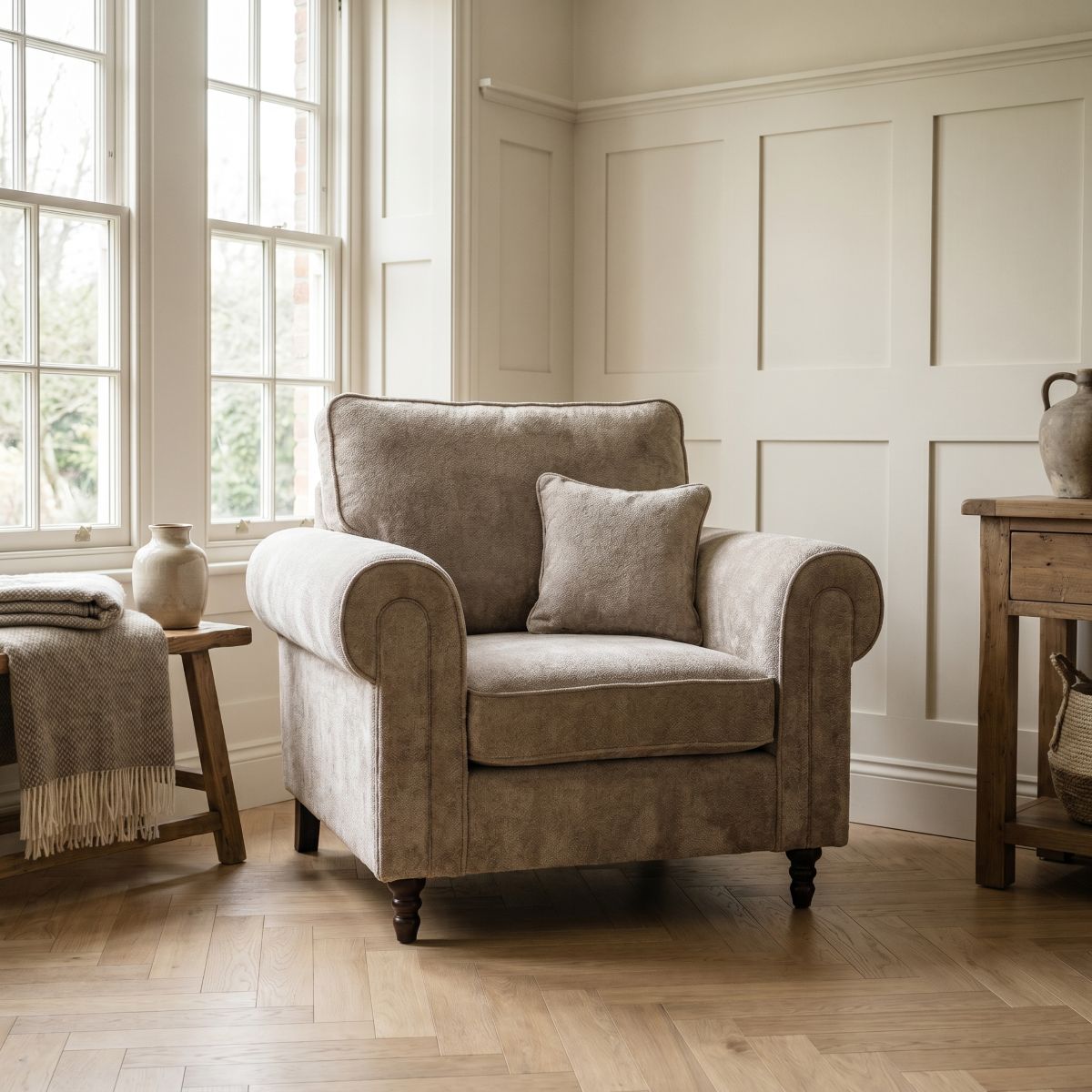 Countess Fabric Armchair Wide Choice Colours & Fabrics